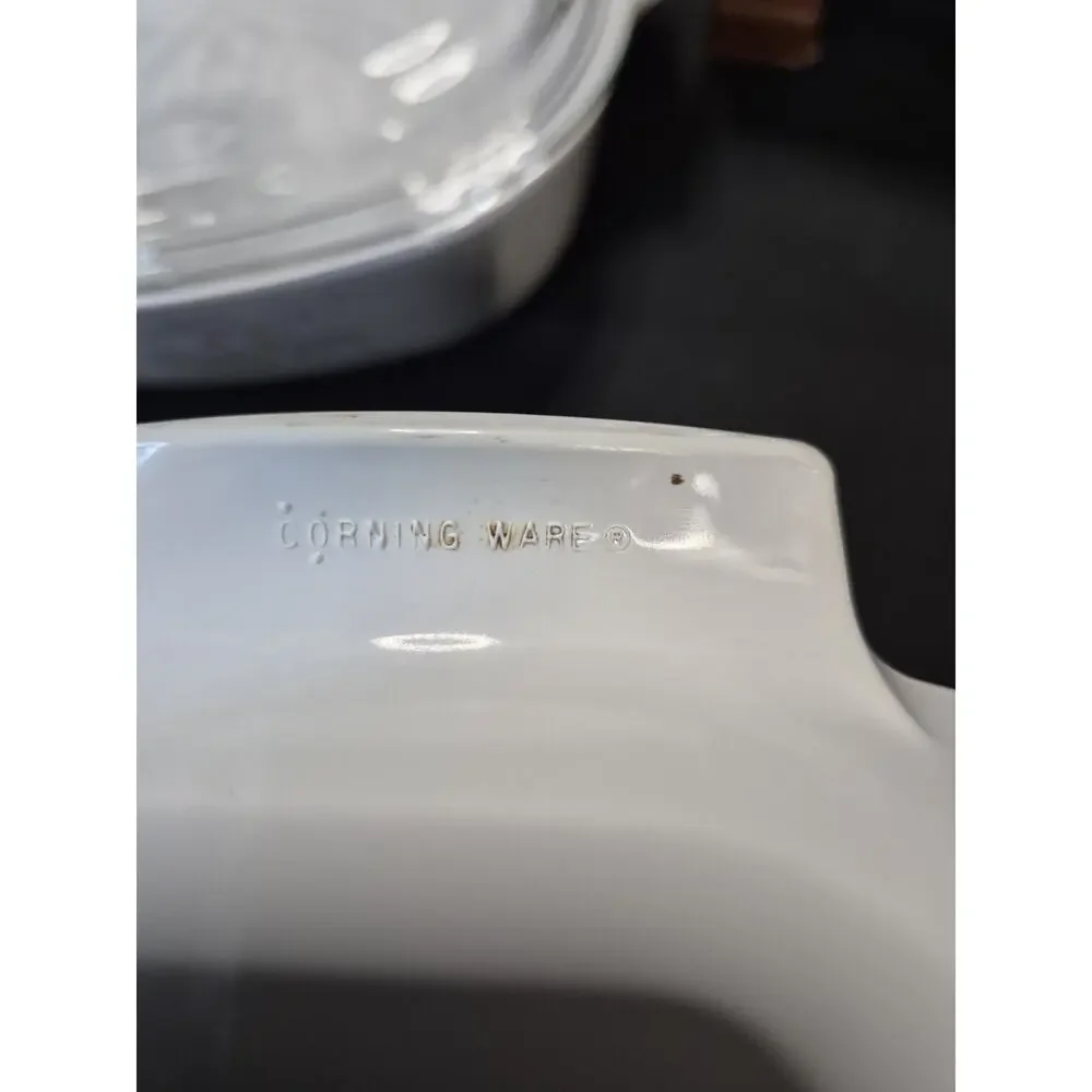 Corningware Set 3 Peice + Lids Pink Blue Symphony Flowers Baking Dishes Nice..